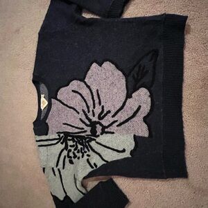 Anthropologie Floral Sweater